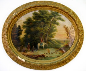 19th century frame before restoration by Alexandra Hadik