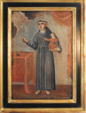 St. Anthony 19th Century Florentine frame - gilding by Alexandra Hadik