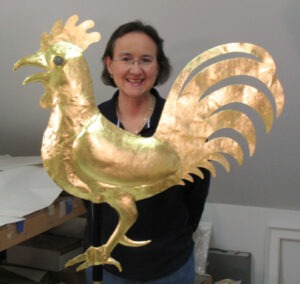 Gilded rooster by Alexandra Hadik